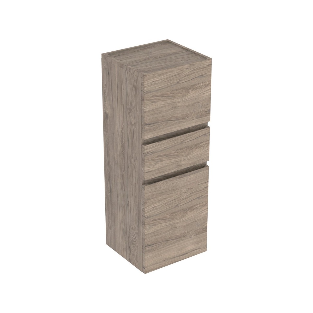 Colonne mi-haute H105 Geberit Renova Plan 2 portes 1 tiroir Noyer Carya - GEBERIT 501.922.JR.1 