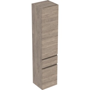 Colonne haute H180 Geberit Renova Plan 2 portes 1 tiroir Noyer Carya - GEBERIT 501.923.JR.1 