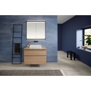 Armoire toilette Geberit ONE 2 portes montage encastré 90x90cm Noir mat - GEBERIT 505.803.00.7 