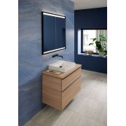 Armoire toilette Geberit ONE 2 portes montage encastré 90x90cm Noir mat - GEBERIT 505.803.00.7 