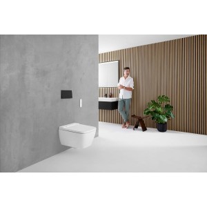 Armoire toilette Geberit ONE 2 portes montage encastré 90x90cm Noir mat - GEBERIT 505.803.00.7 
