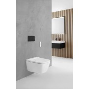 Armoire toilette Geberit ONE 2 portes montage encastré 90x90cm Noir mat - GEBERIT 505.803.00.7 