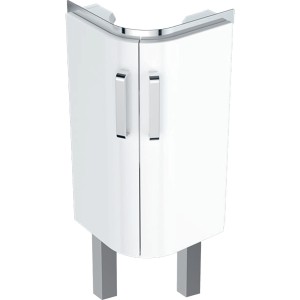 Meub. bas Geberit Renova comp. pour l-mains angle 2 portes 42.5x75.4-76.9x33 Blc - GEBERIT 009916CBLBB 