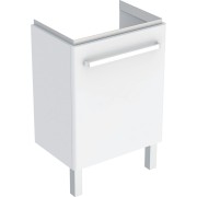 Meuble lavabo Geberit Renova Compact porte+pieds 50x75.4-76.9x25.2cm blc - GEBERIT 009930CBLBB 