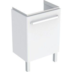 Meuble lavabo Geberit Renova Compact porte+pieds 50x75.4-76.9x25.2cm blc - GEBERIT 009930CBLBB 