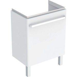 Meuble lavabo Geberit Renova Compact porte+pieds 55x75.4-76.9x25.2cm blc - GEBERIT 009931CBLBB 