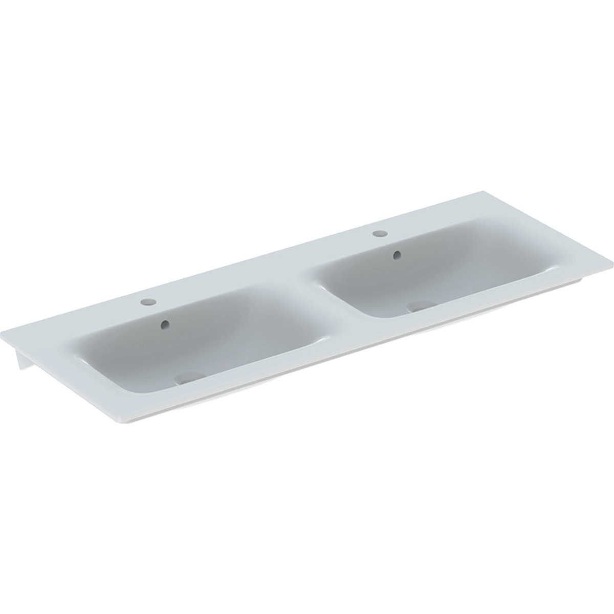 Lavabo double pour meuble Geberit Renova Plan 130x48cm Blc - GEBERIT 122230000 
