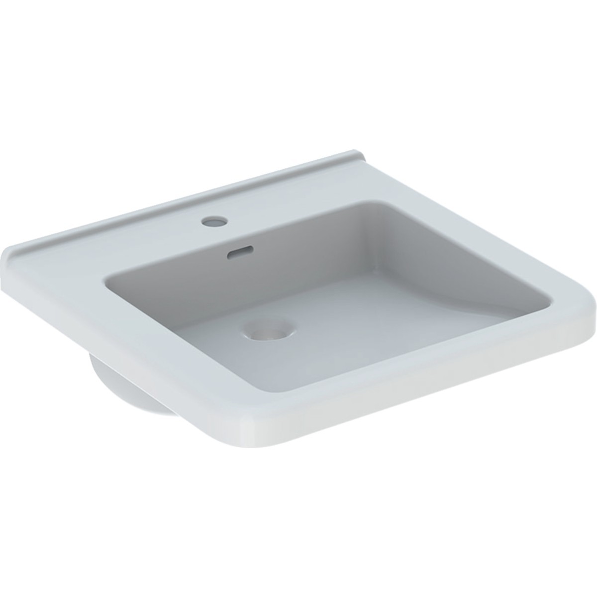 Lavabo Geberit Renova Comfort Square adapté PMR 55x52.5cm Blc - GEBERIT 128555000 