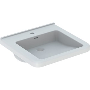 Lavabo Geberit Renova Comfort Square adapté PMR 55x52.5cm Blc - GEBERIT 128555000 