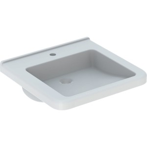 Lavabo Geberit Renova Comfort Square adapté PMR 55x52.5cm ss trop-plein Blc - GEBERIT 128557000 