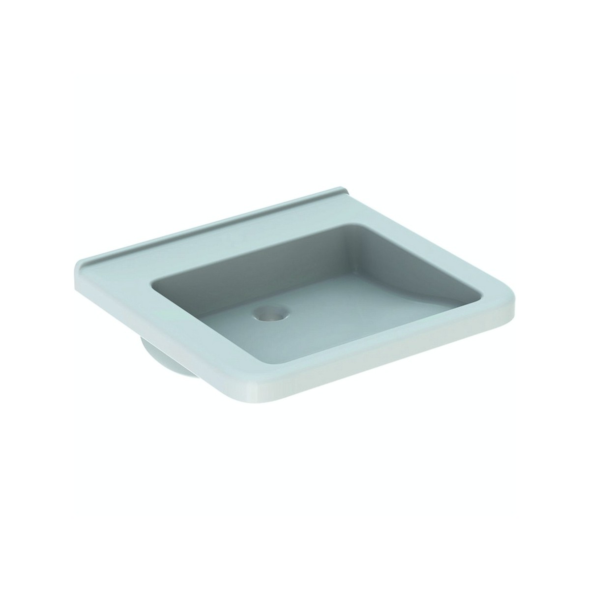 Lavabo Geberit Renova Comfort Square 60x55cm ss trou rob. ss trop-plein Blc - GEBERIT 128661000 