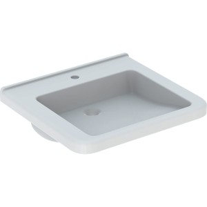 Lavabo Geberit Renova Comfort Square adapté PMR 60x55cm ss trop-plein Blc - GEBERIT 128662000 