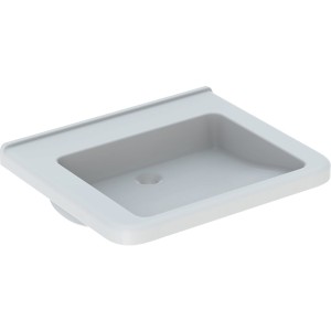 Lavabo Geberit Renova Comfort Square 65x55cm ss trou rob. ss trop-plein Blc - GEBERIT 128666000 