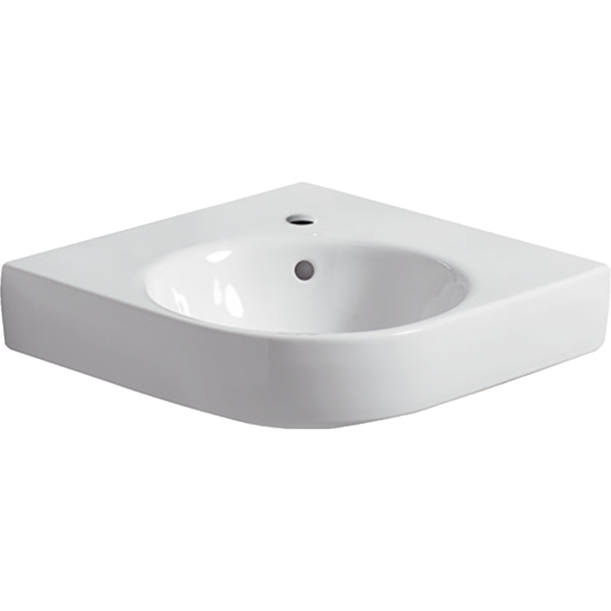 Lavabo d'angle Geberit Renova Compact 69.5x61.5cm Blc - GEBERIT 226150000 