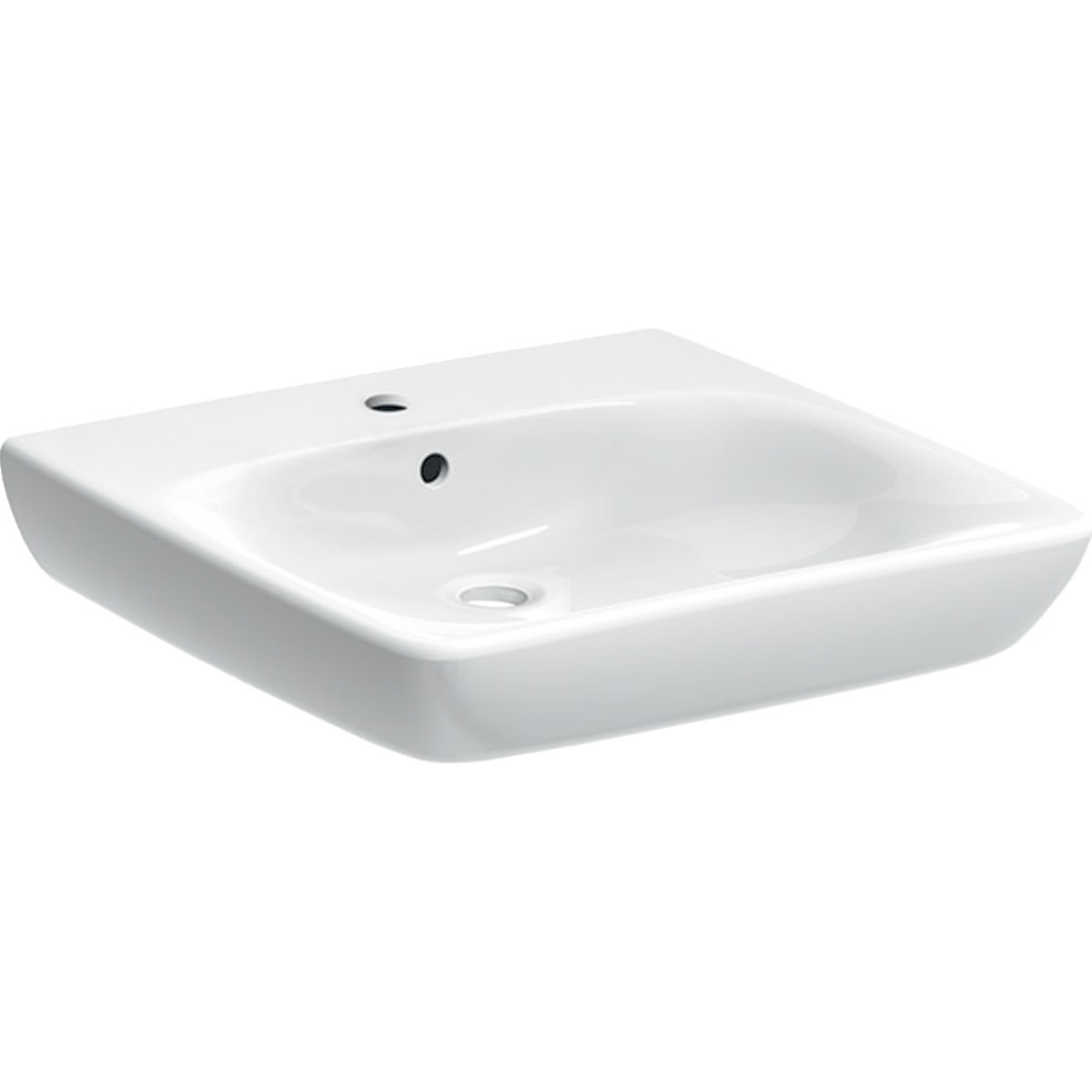 Lavabo Geberit Renova Comfort adapté PMR 55x55cm Blc - GEBERIT 258555000 