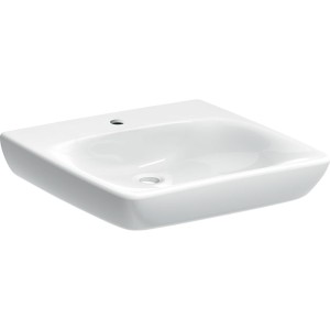 Lavabo Geberit Renova Comfort adapté PMR 55x55cm ss trop-plein Blc - GEBERIT 258557000 