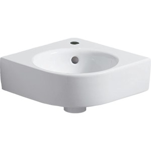 Lave-mains d'angle Geberit Renova Compact 45x39.5cm Trou rob. centre Blc - GEBERIT 276132000 