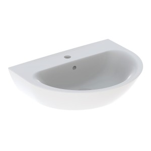 Lavabo Geberit Renova 65x50cm avec trop-plein et trou de robinetterie Blanc - GEBERIT 500.372.01.1 