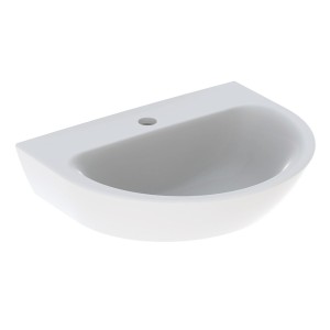 Lave-mains Geberit Renova 50x40cm Trou rob. centre ss trop-plein Blc - GEBERIT 500.498.01.1 