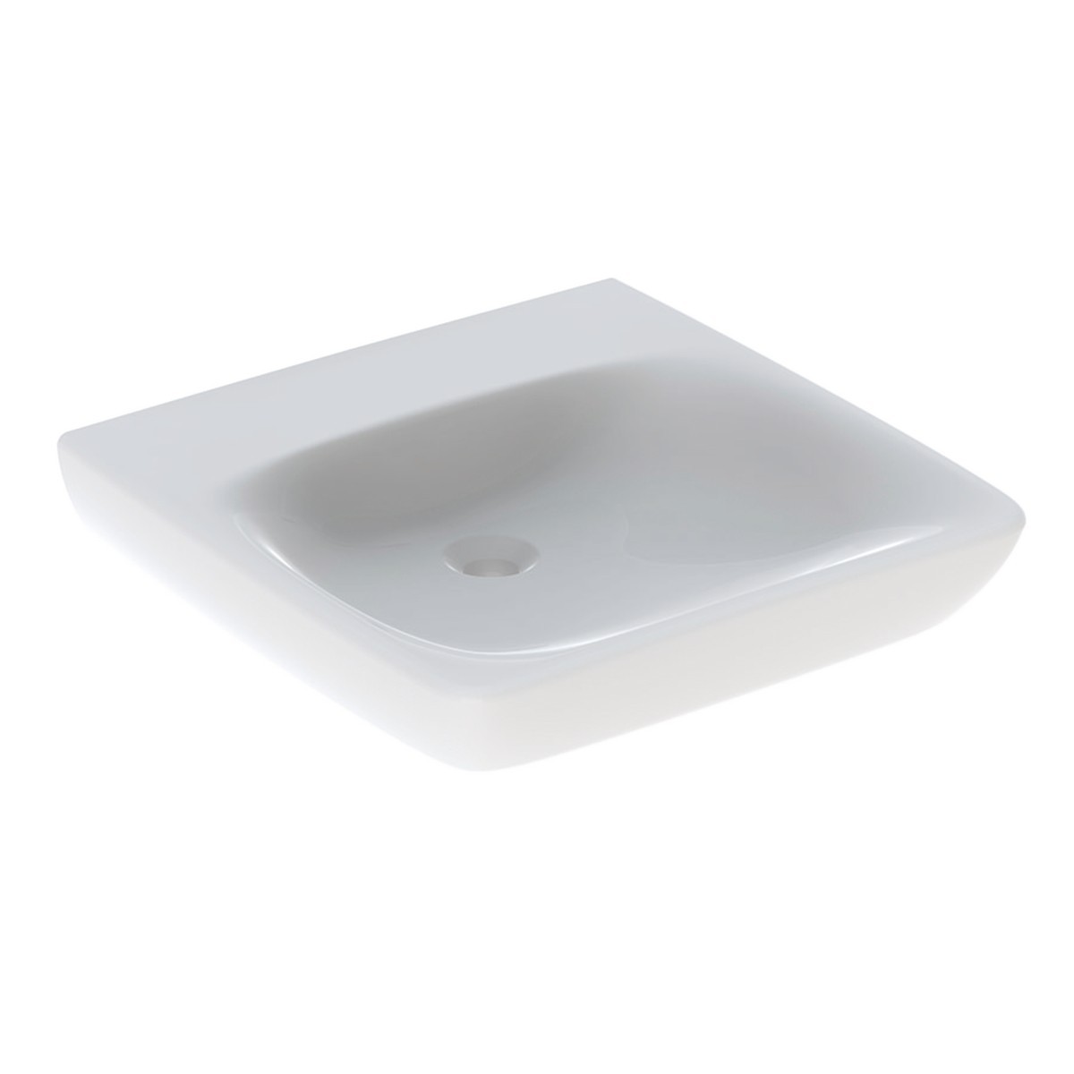 Lavabo Geberit Renova Comfort adapté PMR 55x55cm ss trou rob. ss trop-plein - GEBERIT 500.913.00.1 