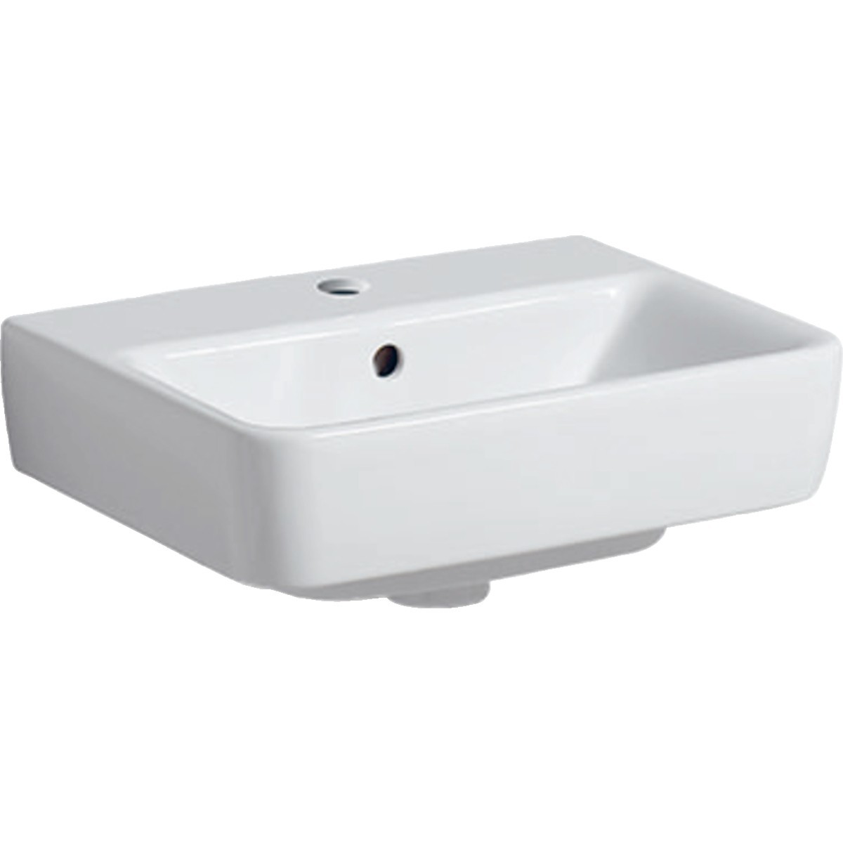 Lave-mains Geberit Renova Plan 45 cm avec trop plein et trou de robinetterie - GEBERIT 501.624.00.1 