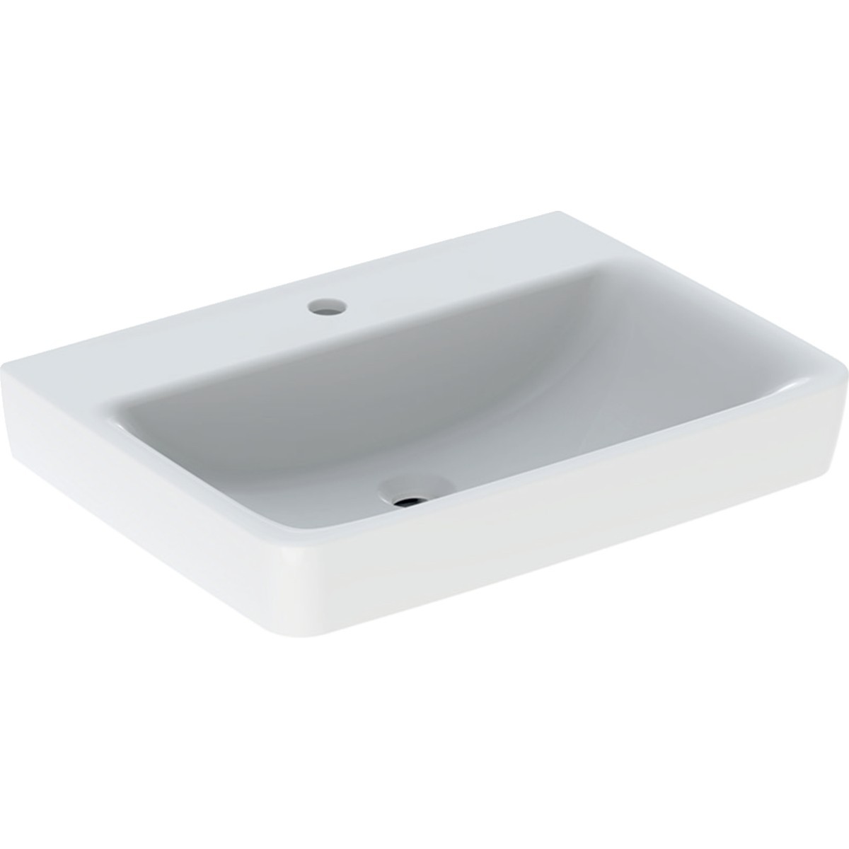 Lavabo Geberit Renova Plan 65 cm sans trop plein avec trou de robinetterie - GEBERIT 501.641.00.1 