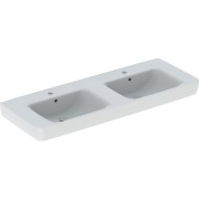 Lavabo double Geberit Renova Plan 130 cm 2 cuves avc trop plein et trou de robi - GEBERIT 501.710.00.1 
