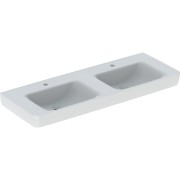 Lavabo double Geberit Renova Plan 130 cm 2 cuves ss trop plein avc trou de robi - GEBERIT 501.711.00.1 