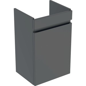 Meuble sous lave-mains 45 cm Geberit Renova Plan 1 porte Gris velouté - GEBERIT 501.902.JK.1 