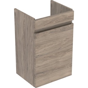 Meuble sous lave-mains 45 cm Geberit Renova Plan 1 porte Noyer Carya - GEBERIT 501.902.JR.1 