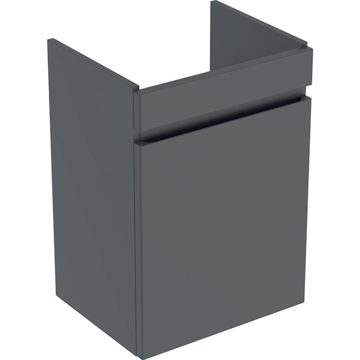 Meuble sous lave-mains 50 cm Geberit Renova Plan 1 porte Gris velouté - GEBERIT 501.903.JK.1 