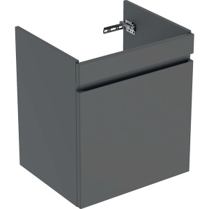 Meuble sous lavabo 60 cm Geberit Renova Plan 1 tiroir 1 tiroir à l'angl Gris vel - GEBERIT 501.905.JK.1 