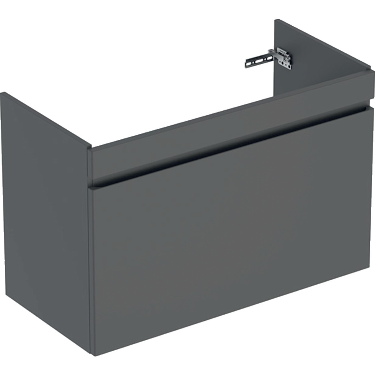 Meuble sous lavabo 100 cm Geberit Renova Plan 1 tiroir 1 tiroir à l'angl Gris v - GEBERIT 501.911.JK.1 