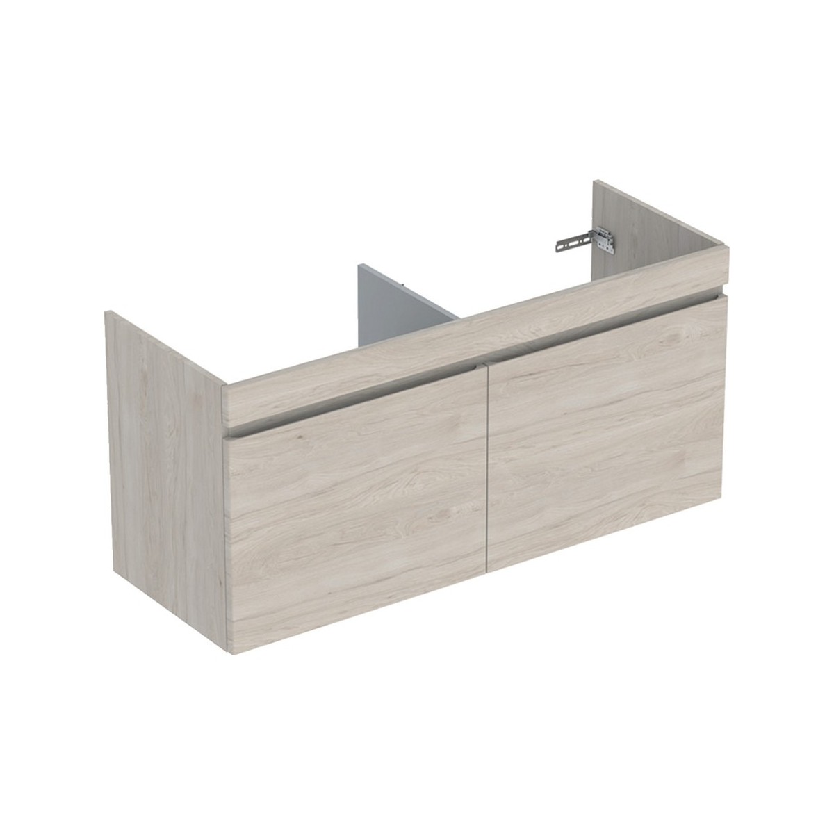 Meuble sous lavabo 2 cuves 130 cm Geberit Renova Plan 1T 1T à l'angl Noyer CarCl - GEBERIT 501.912.00.1 