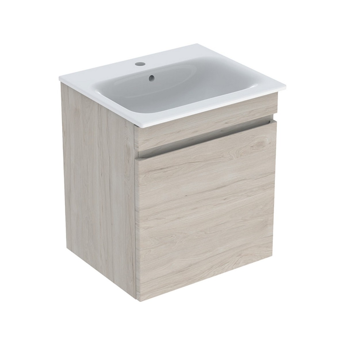 Pack lav slim 60 cm avc mbl Geberit Renova Plan 1T 1T à l'angl. Noyer carya cl. - GEBERIT 501.915.00.1 