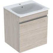 Pack lav slim 60 cm avc mbl Geberit Renova Plan 1T 1T à l'angl. Noyer carya cl. - GEBERIT 501.915.00.1 