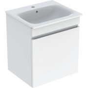 Pack lavabo slim 60 cm avc meuble Geberit Renova Plan 1T 1T à l'angl. Blanc br. - GEBERIT 501.915.01.1 