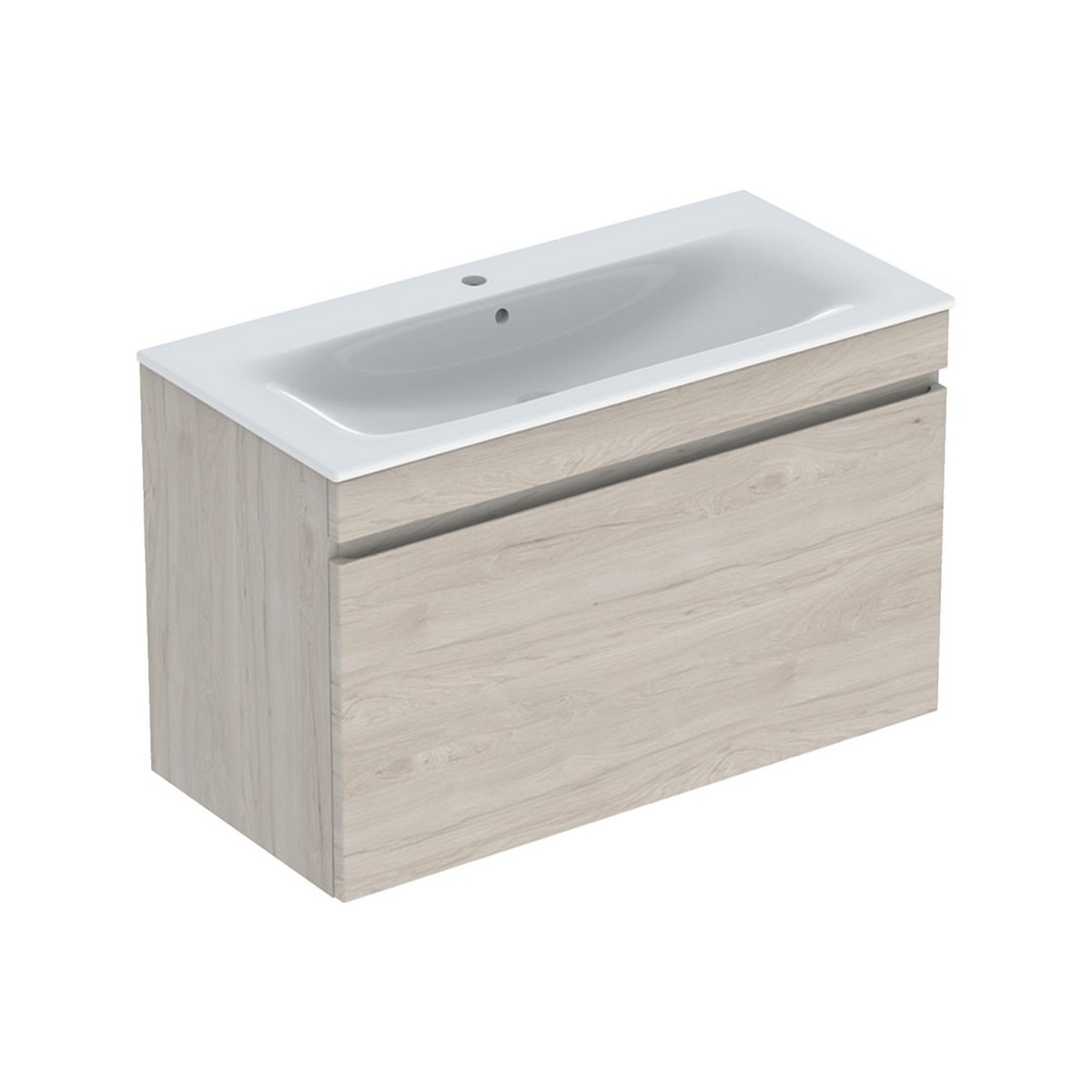 Pack lav slim 100 cm + mbl Geberit Renova Plan 1T 1T à l'angl. Noyer carya cl. - GEBERIT 501.917.00.1 