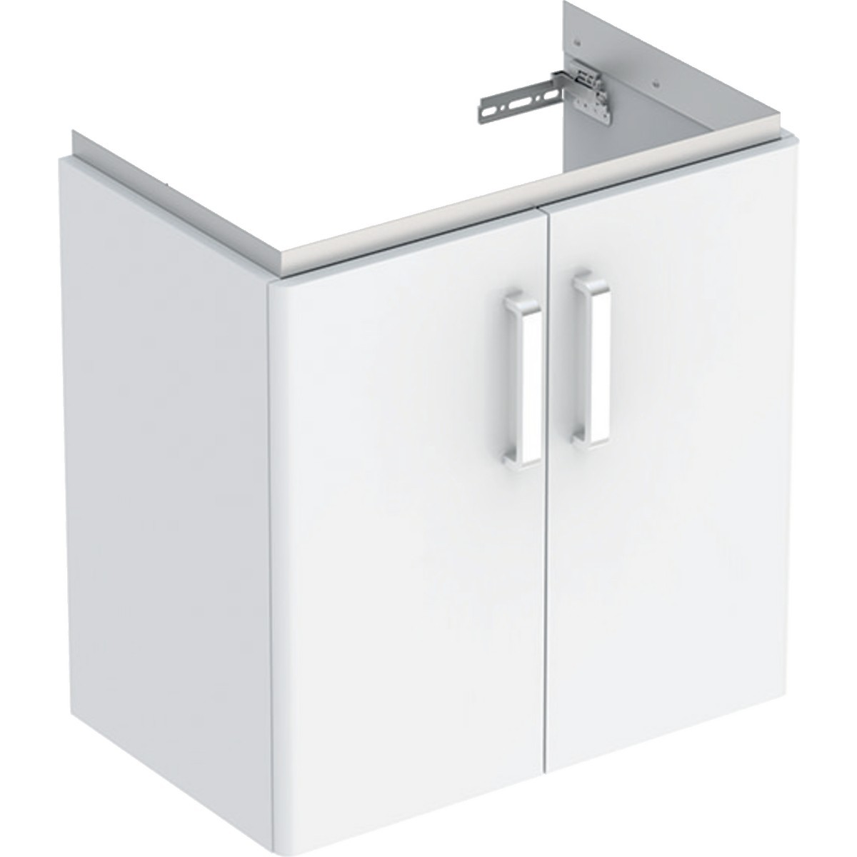 Meuble sous lavabo 65 cm Geberit Renova Compact 2 portes Blanc brillant - GEBERIT 501.926.01.1 