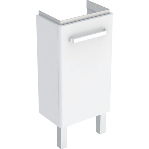 Meuble l.-mains Geberit Renova Compact porte+pieds 34.8x75.4-76.9x25.2cm blc - GEBERIT 009926CBLBB 