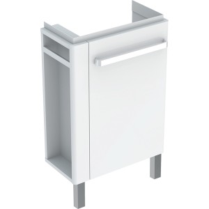 Meub. Bas l-mains Geberit Renova Comp PS gche + pieds 44.8x75.4-76.9x25.2 blanc - GEBERIT 009928CBLBB 