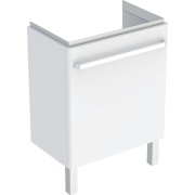 Meuble lavabo Geberit Renova Compact porte+pieds 55x75.4-76.9x25.2cm blc - GEBERIT 009931CBLBB 