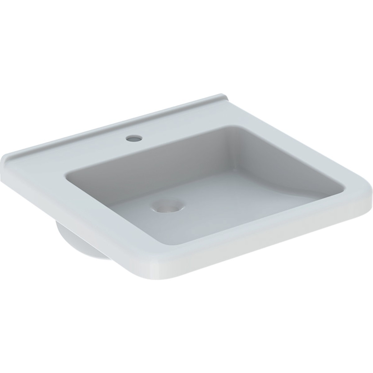 Lavabo Geberit Renova Comfort Square adapté PMR 55x52.5cm ss trop-plein Blc - GEBERIT 128557000 
