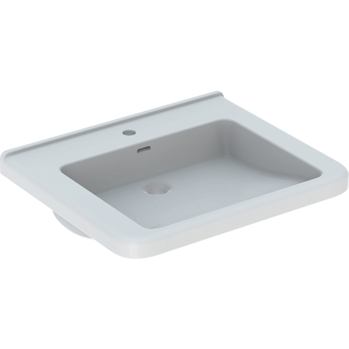 Lavabo Geberit Renova Comfort Square adapté PMR 65x55cm Blc - GEBERIT 128665000 