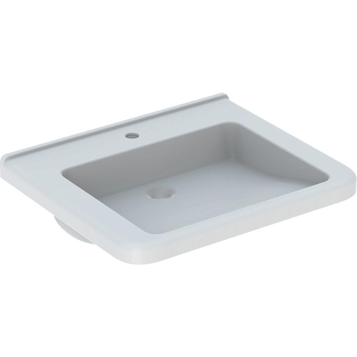 Lavabo Geberit Renova Comfort Square adapté PMR 65x55cm ss trop-plein Blc - GEBERIT 128667000 