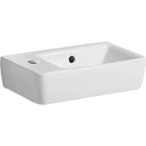 Lave-mains Geberit Renova Compact 40x25cm Trou rob. gauche Blc - GEBERIT 276240000 