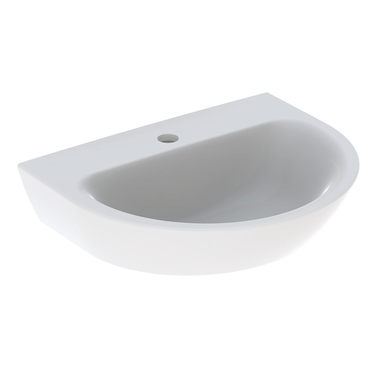 Lave-mains Geberit Renova 50x40cm Trou rob. centre ss trop-plein Blc - GEBERIT 500.498.01.1 