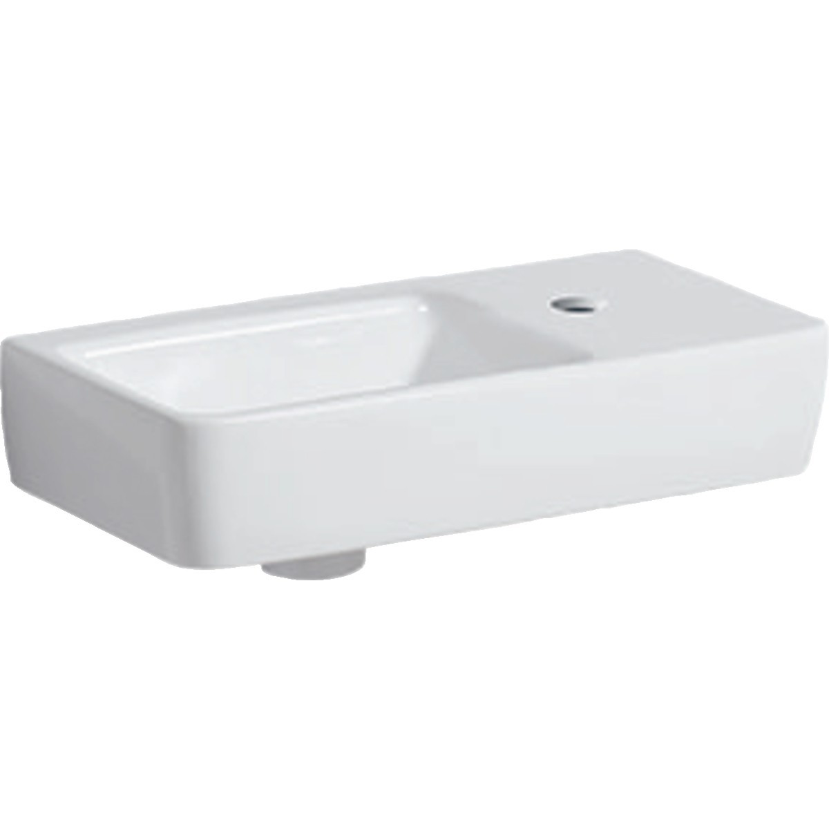 Lave-mains Geberit Renova Compact 50cm ss trop-plein trou de robi droite blc - GEBERIT 500.929.00.1 