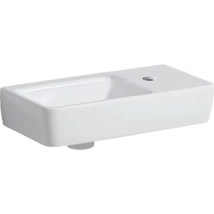 Lave-mains Geberit Renova Compact 50cm ss trop-plein trou de robi droite blc - GEBERIT 500.929.00.1 