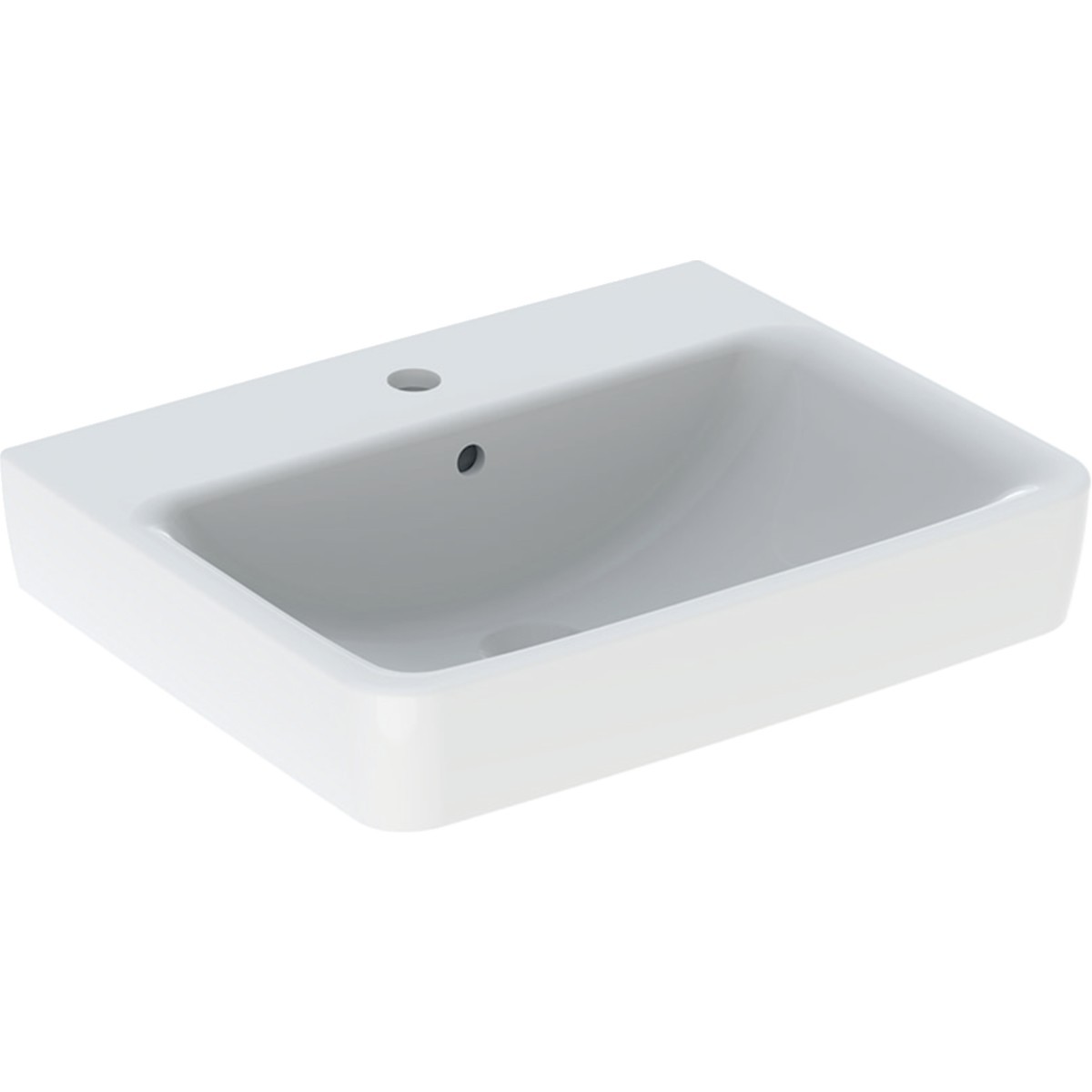 Lavabo Geberit Renova Plan 55 cm avec trop plein et trou de robinetterie - GEBERIT 501.632.00.1 